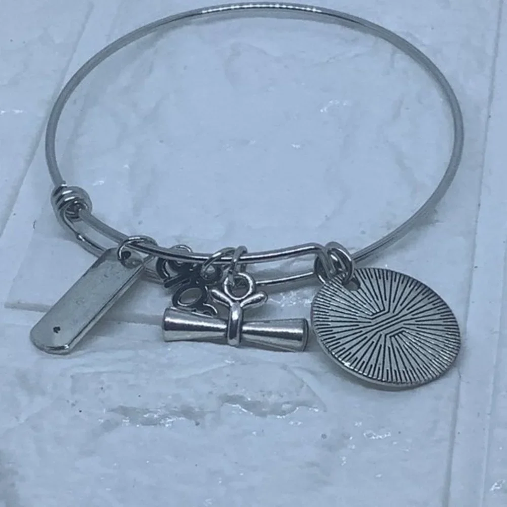 Graduation Bracelet She Believed She Could So She Did Inspirational Charm Bangle